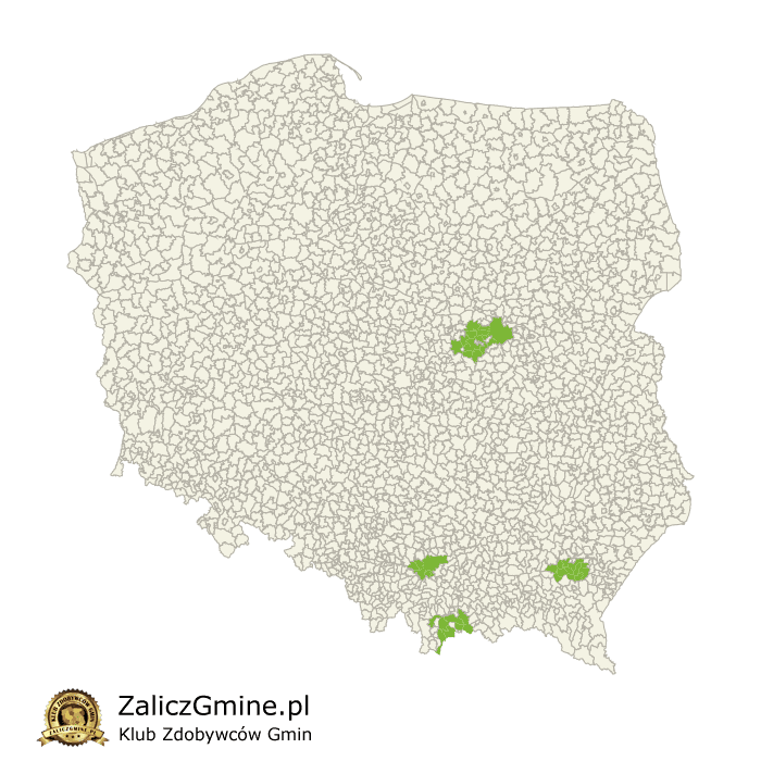 Mapa Zdobytych Gmin