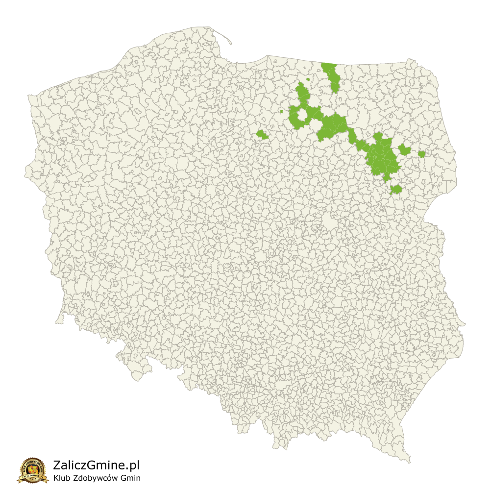 Mapa Zdobytych Gmin