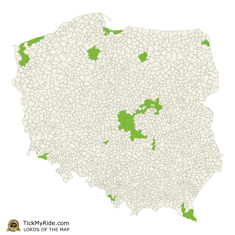 Mapa Zdobytych Gmin