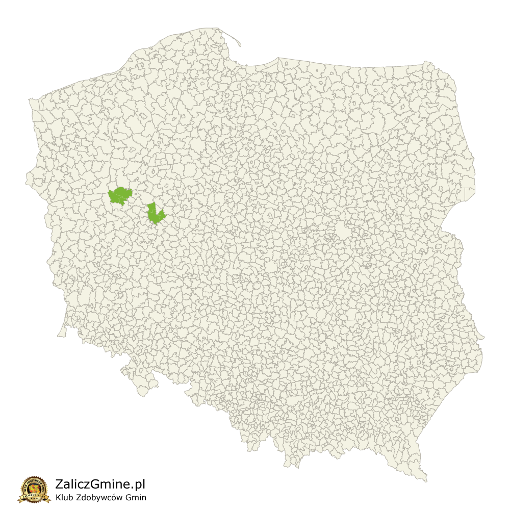 Mapa Zdobytych Gmin