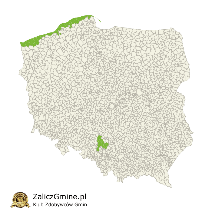 Mapa Zdobytych Gmin