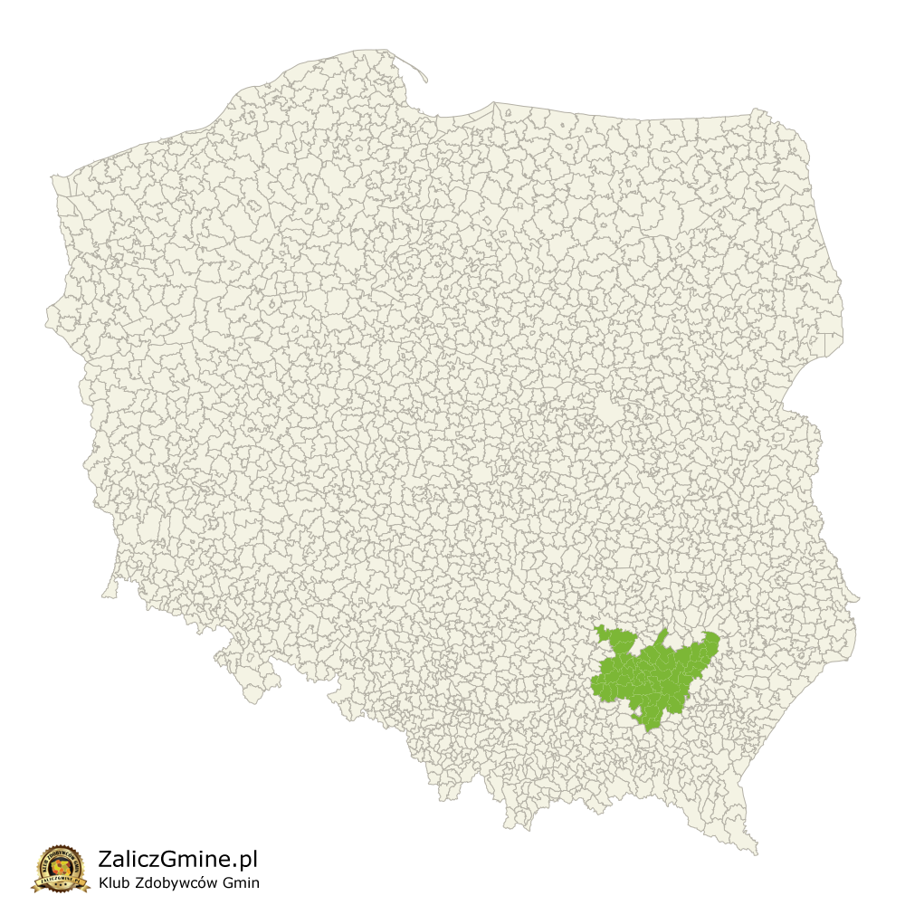 Mapa Zdobytych Gmin