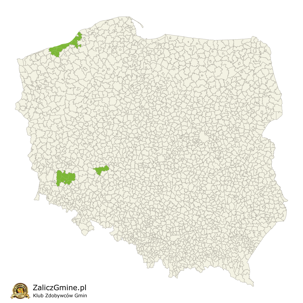 Mapa Zdobytych Gmin