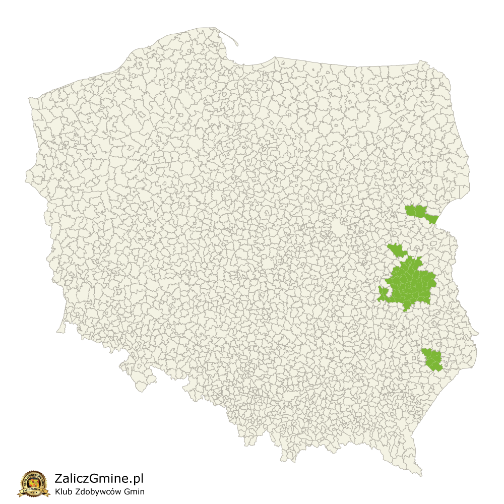Mapa Zdobytych Gmin