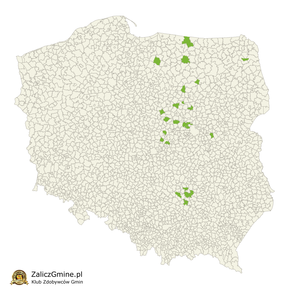 Mapa Zdobytych Gmin