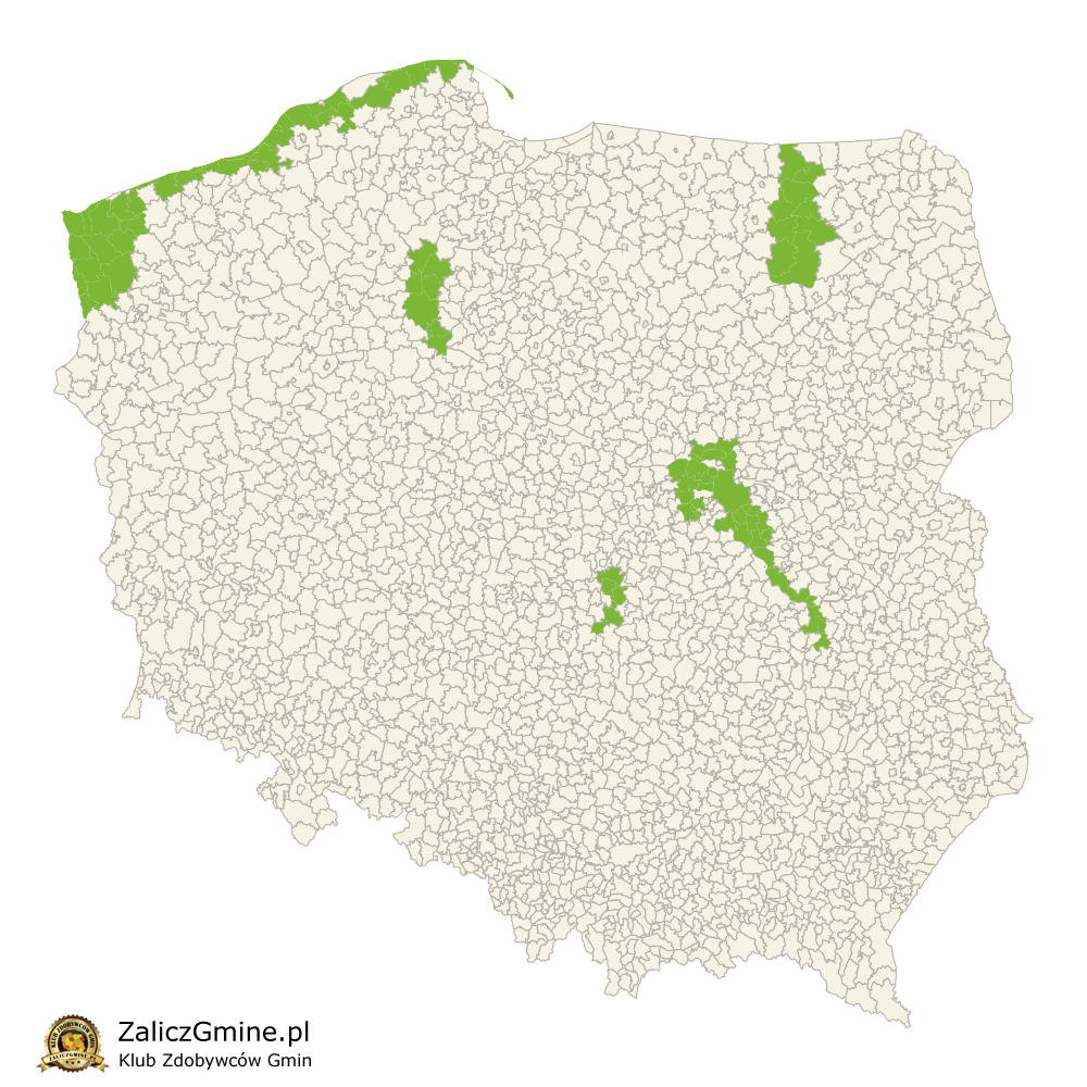 Mapa Zdobytych Gmin