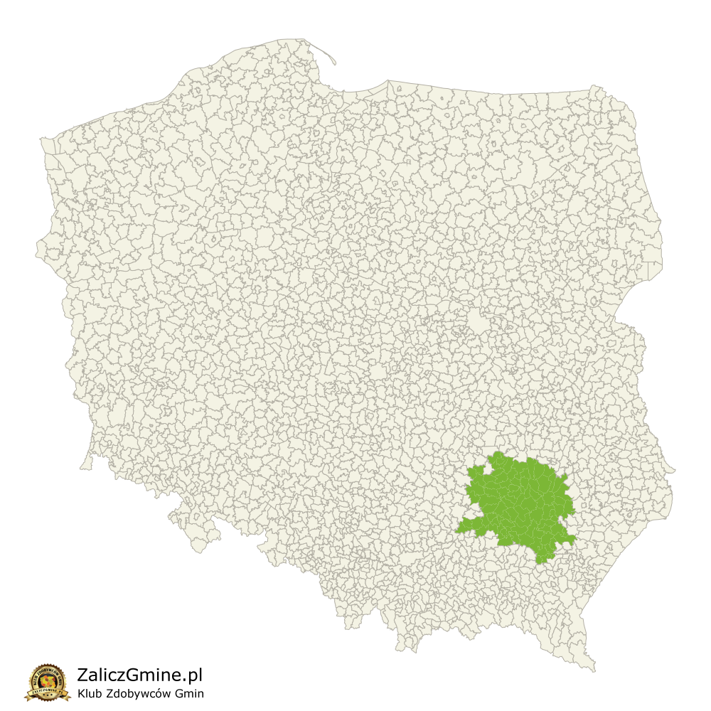 Mapa Zdobytych Gmin