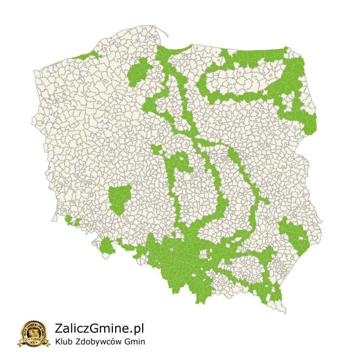 Mapa Zdobytych Gmin
