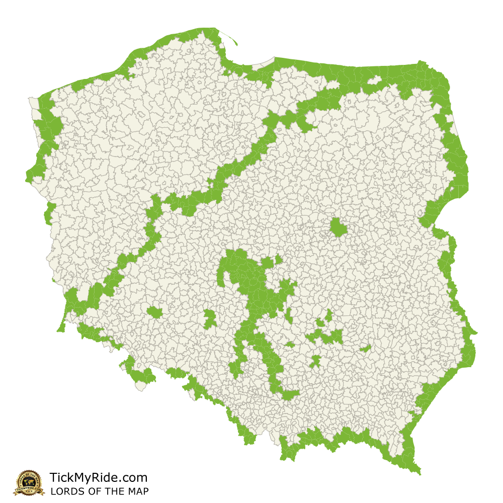 Mapa Zdobytych Gmin