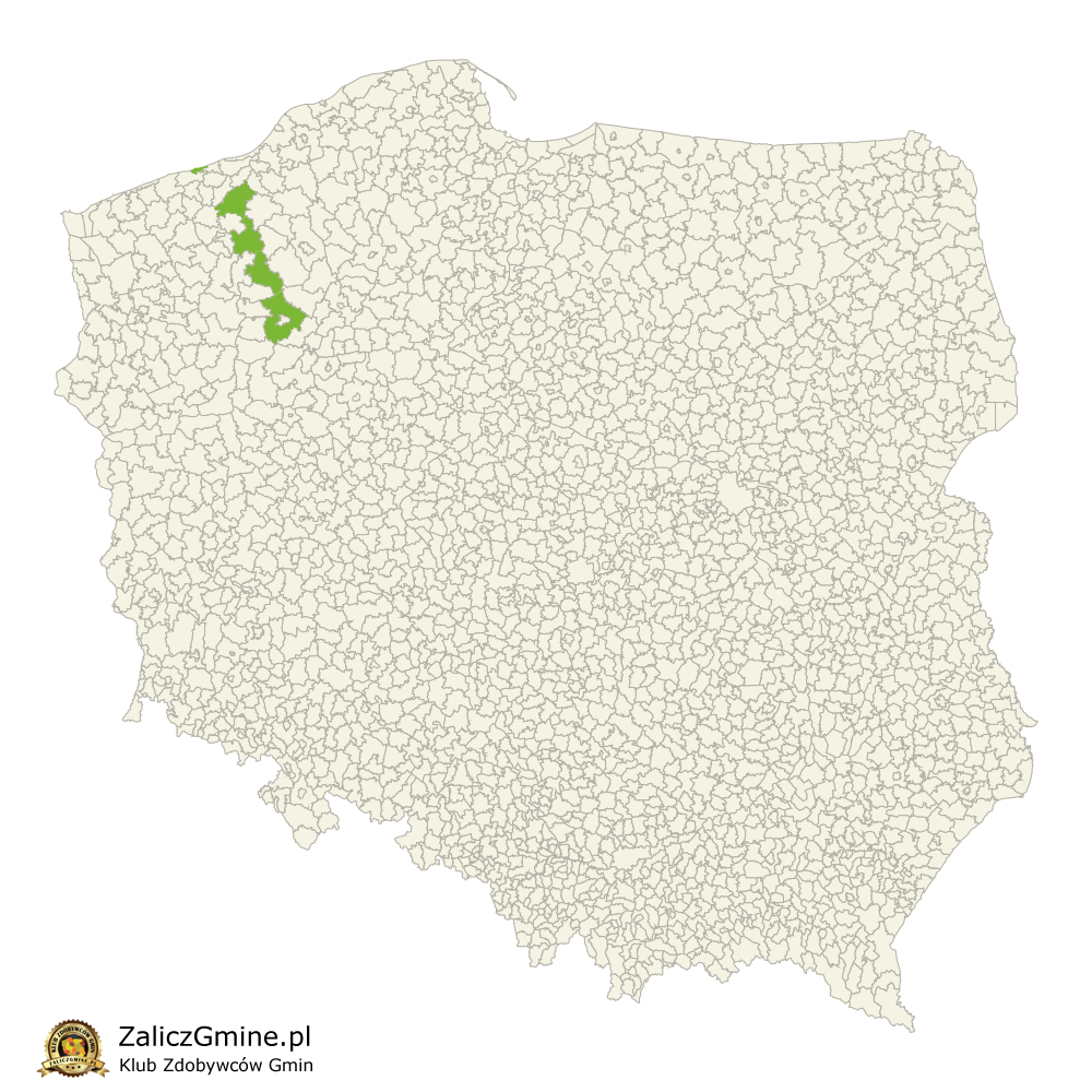 Mapa Zdobytych Gmin