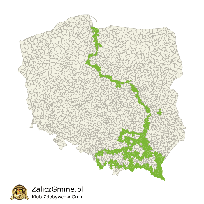 Mapa Zdobytych Gmin