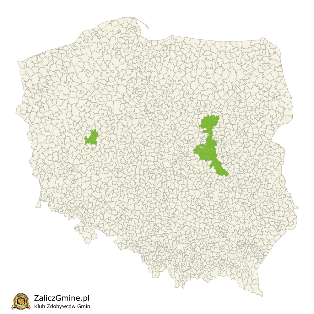 Mapa Zdobytych Gmin