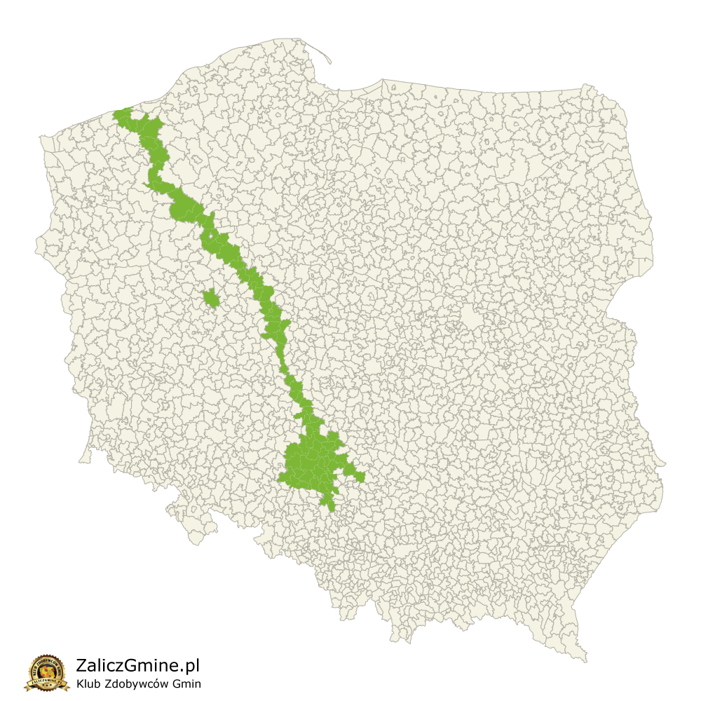 Mapa Zdobytych Gmin
