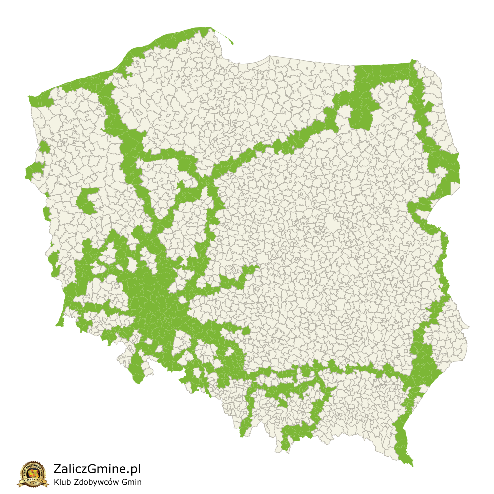 Mapa Zdobytych Gmin