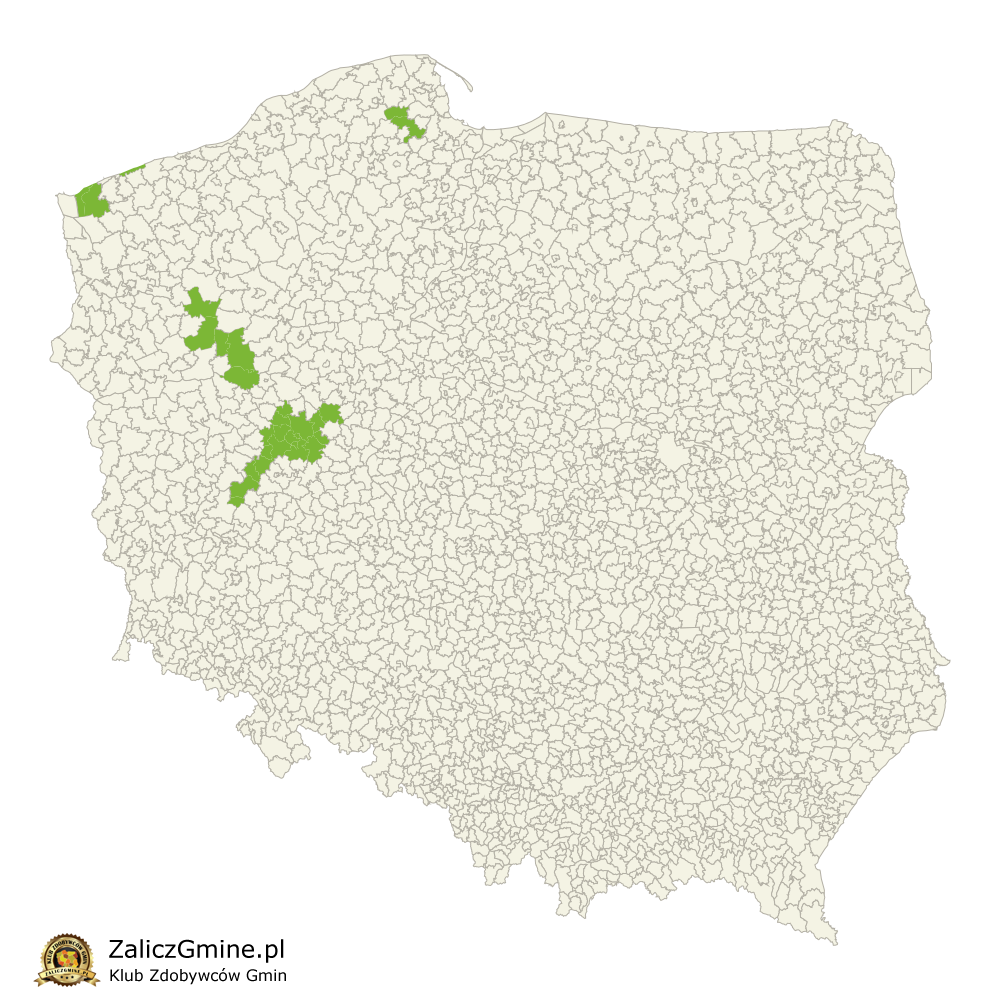 Mapa Zdobytych Gmin