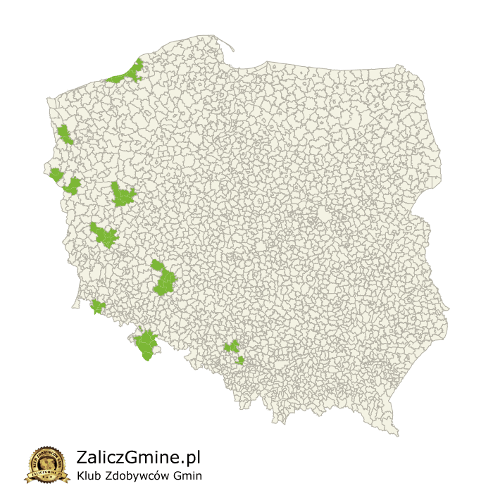 Mapa Zdobytych Gmin