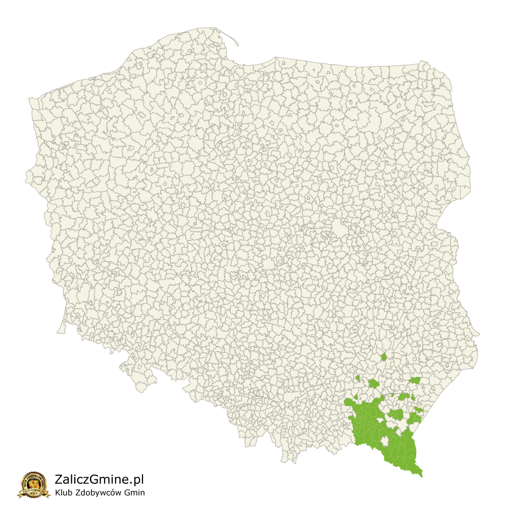 Mapa Zdobytych Gmin