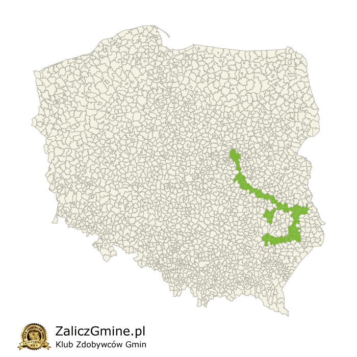 Mapa Zdobytych Gmin