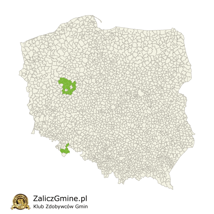Mapa Zdobytych Gmin