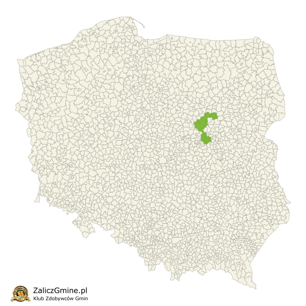 Mapa Zdobytych Gmin