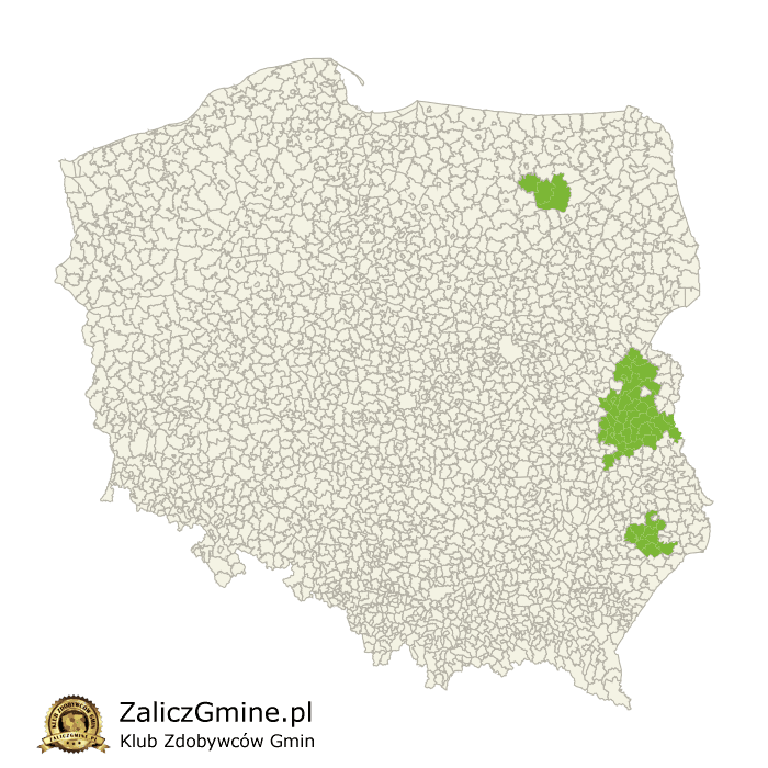 Mapa Zdobytych Gmin