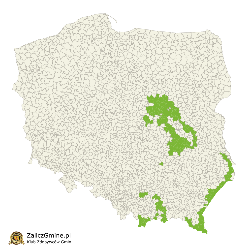 Mapa Zdobytych Gmin