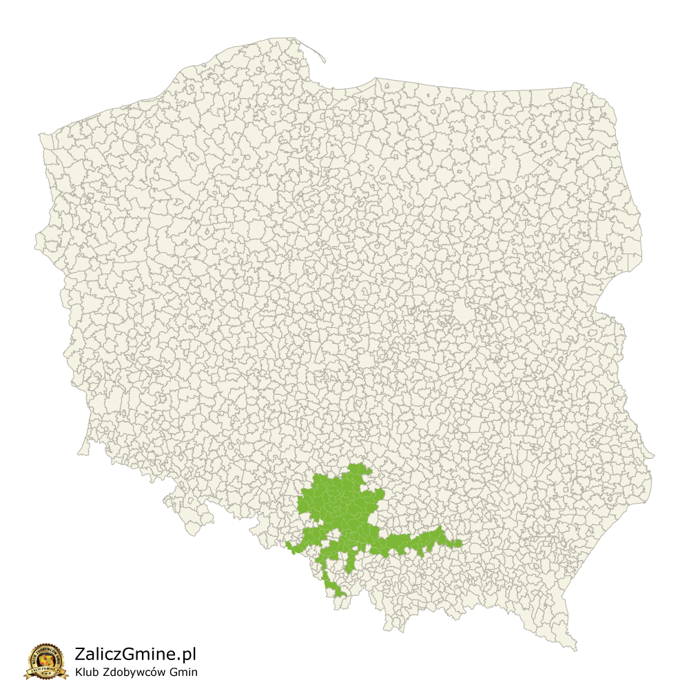 Mapa Zdobytych Gmin