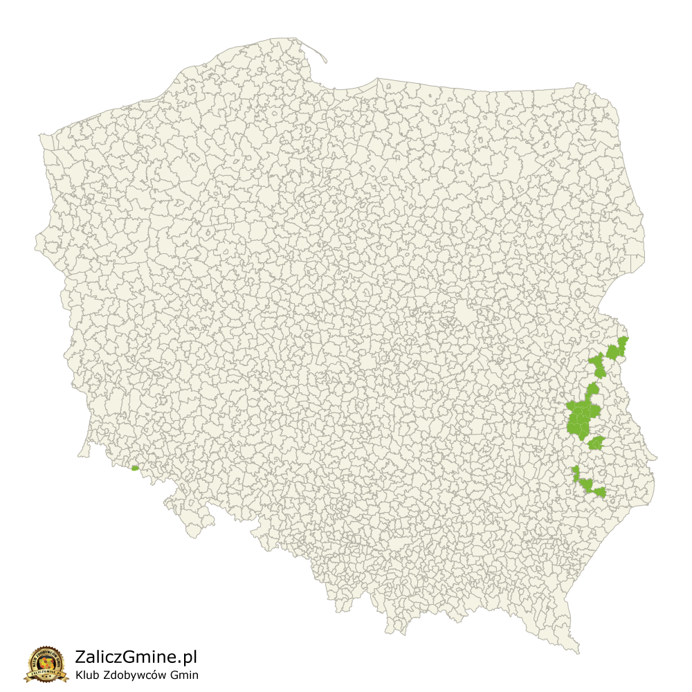 Mapa Zdobytych Gmin
