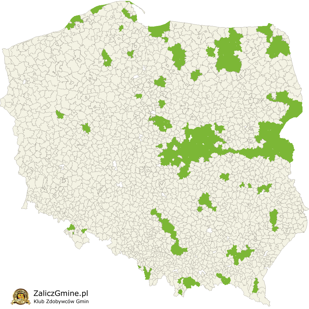 Mapa Zdobytych Gmin