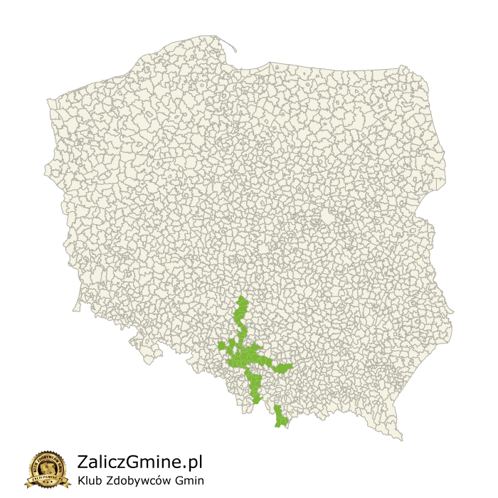 Mapa Zdobytych Gmin
