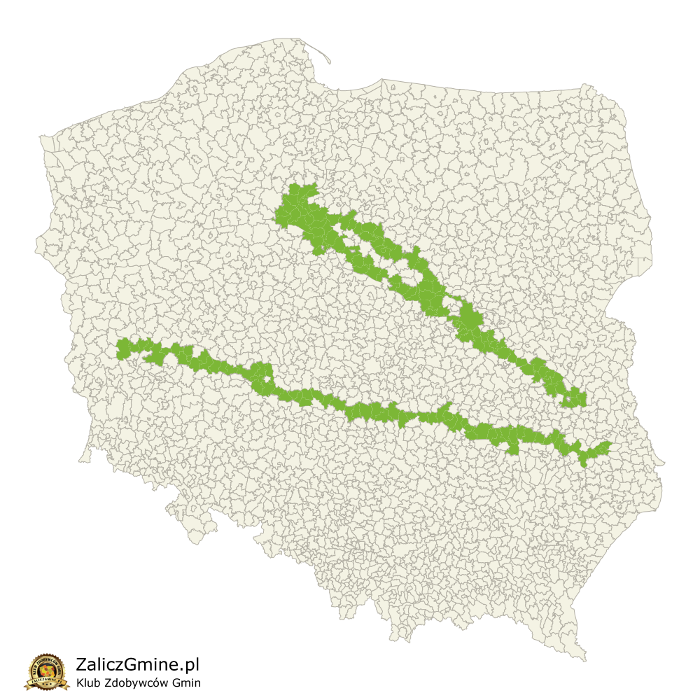 Mapa Zdobytych Gmin