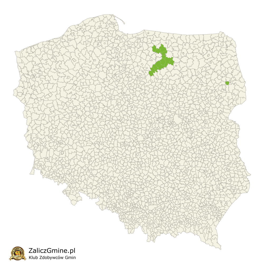 Mapa Zdobytych Gmin