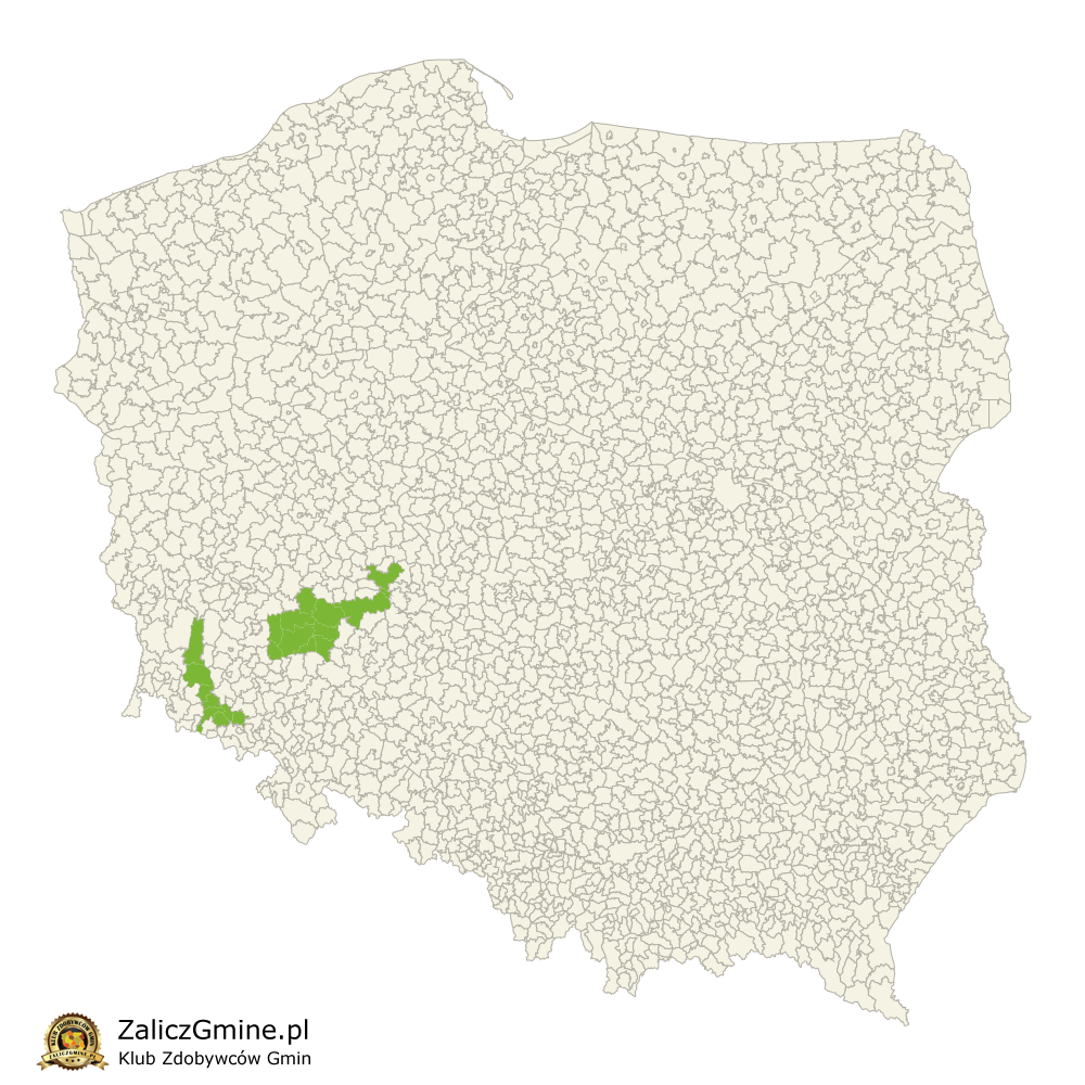 Mapa Zdobytych Gmin