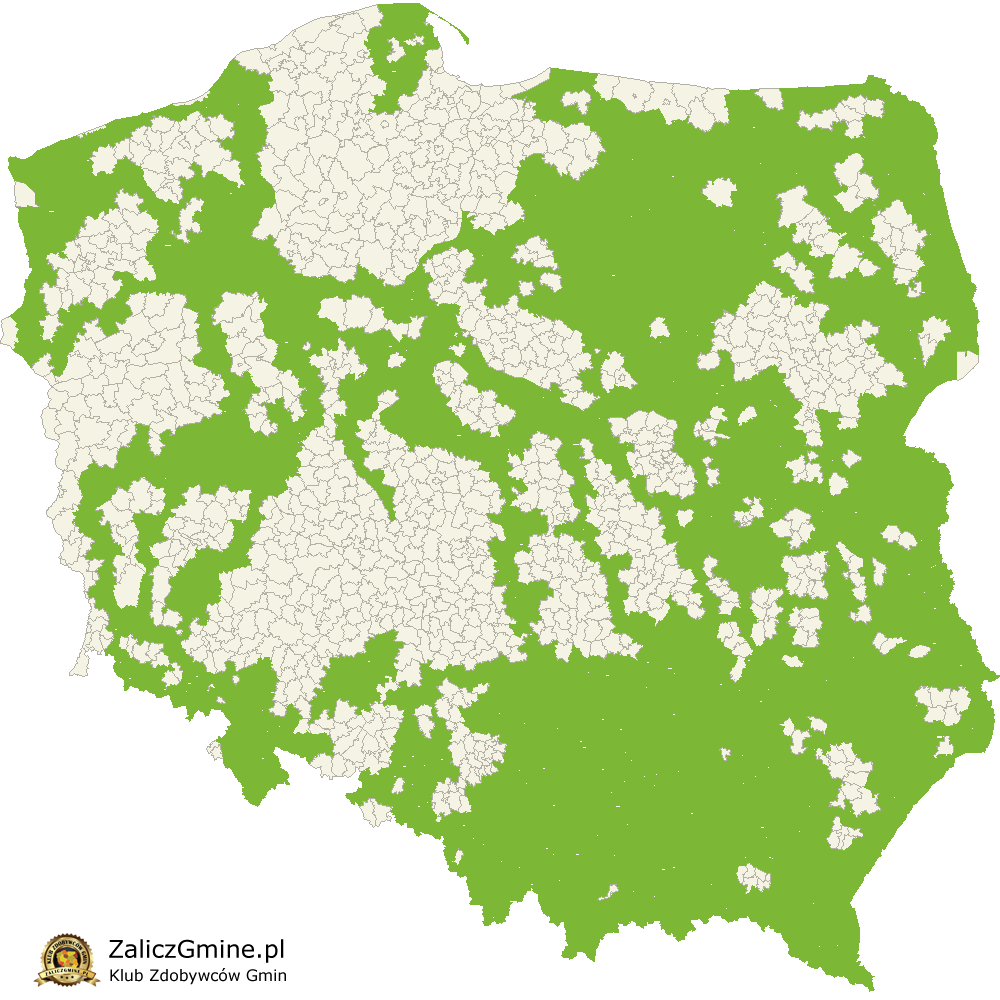 Mapa Zdobytych Gmin
