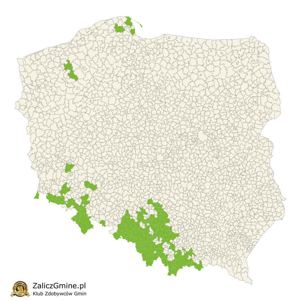 Mapa Zdobytych Gmin