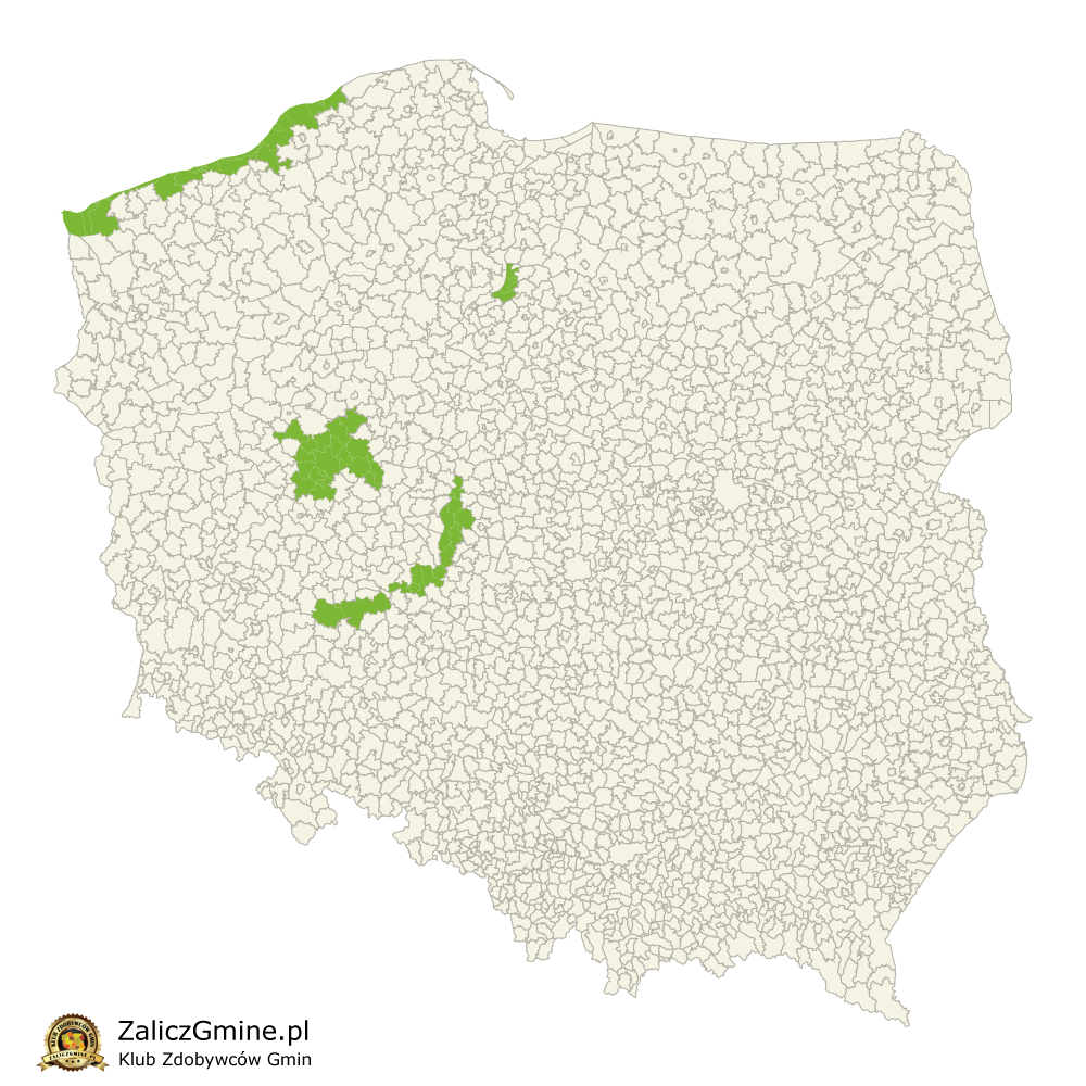 Mapa Zdobytych Gmin