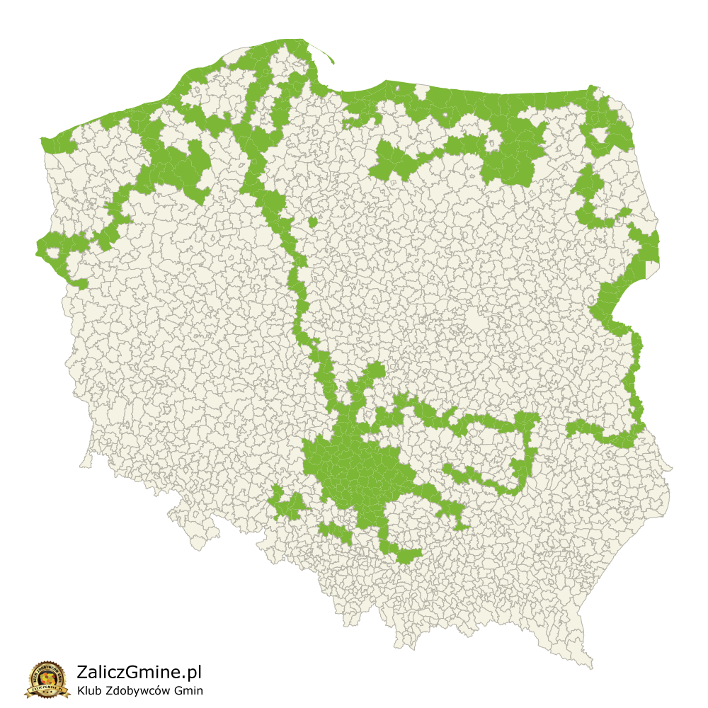 Mapa Zdobytych Gmin
