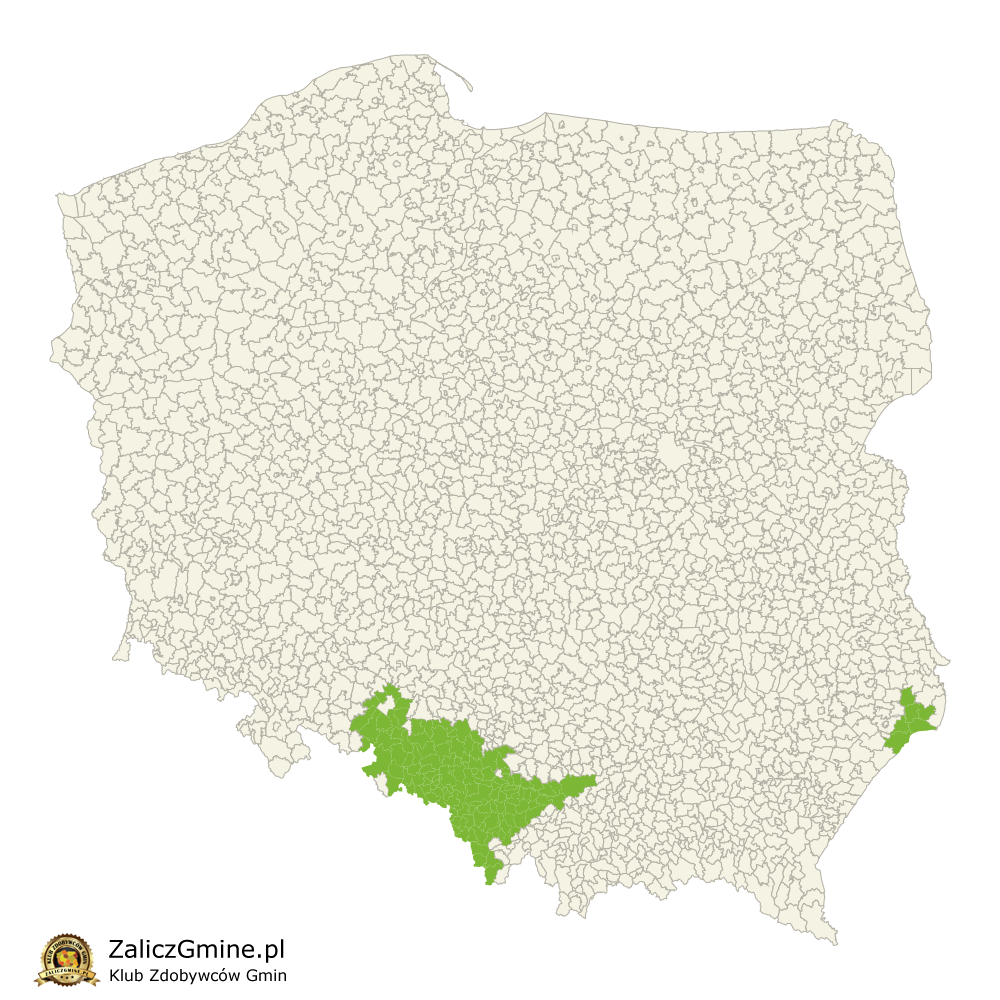 Mapa Zdobytych Gmin