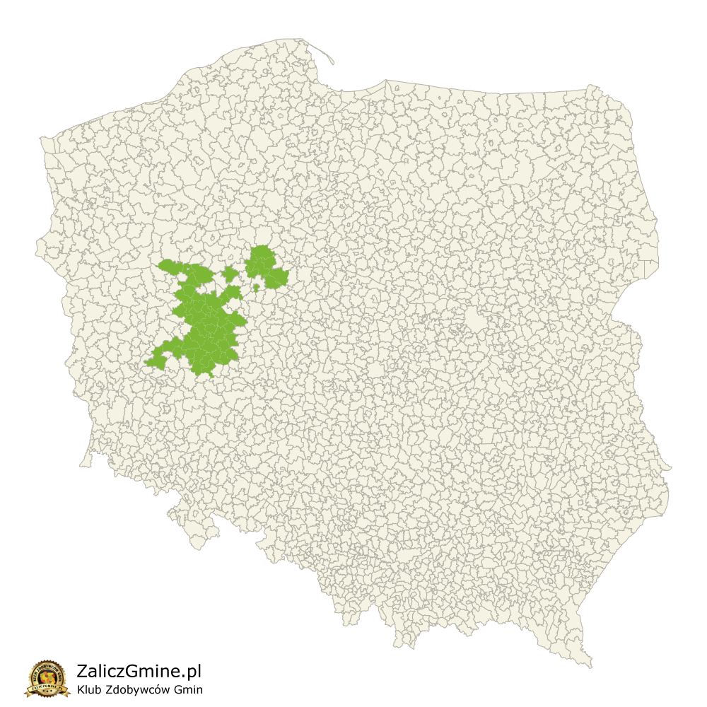 Mapa Zdobytych Gmin