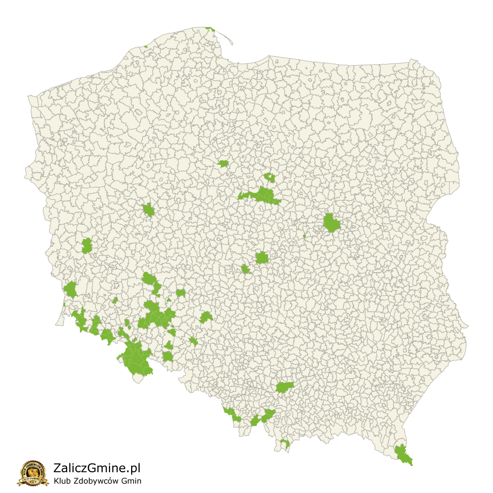 Mapa Zdobytych Gmin