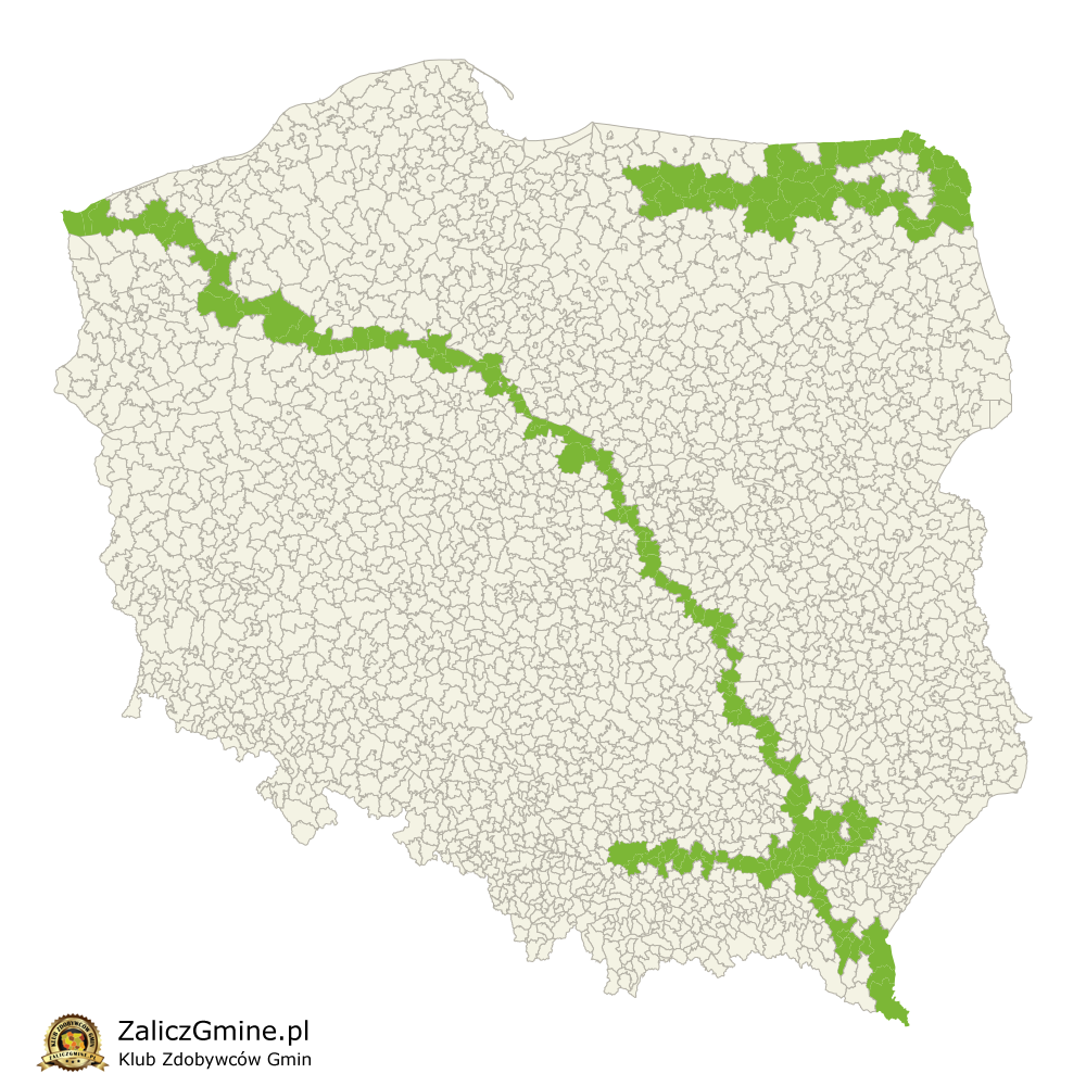 Mapa Zdobytych Gmin
