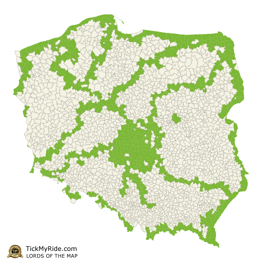 Mapa Zdobytych Gmin