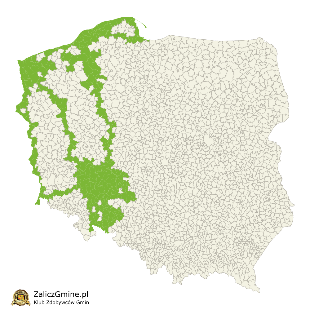 Mapa Zdobytych Gmin