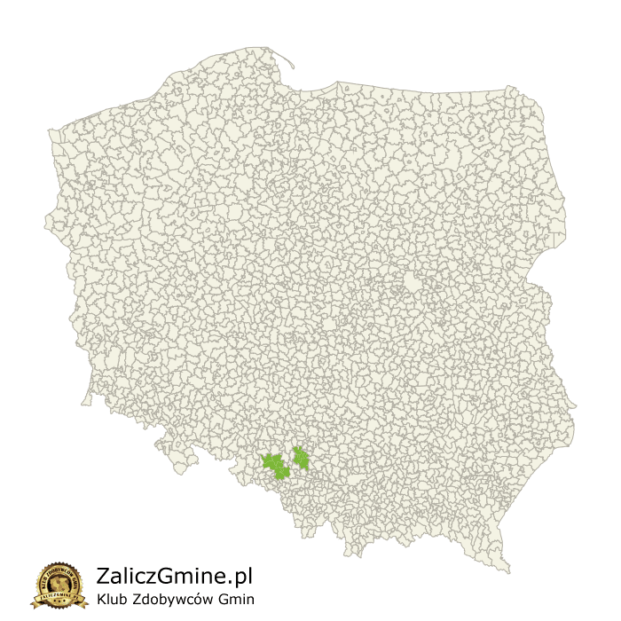Mapa Zdobytych Gmin