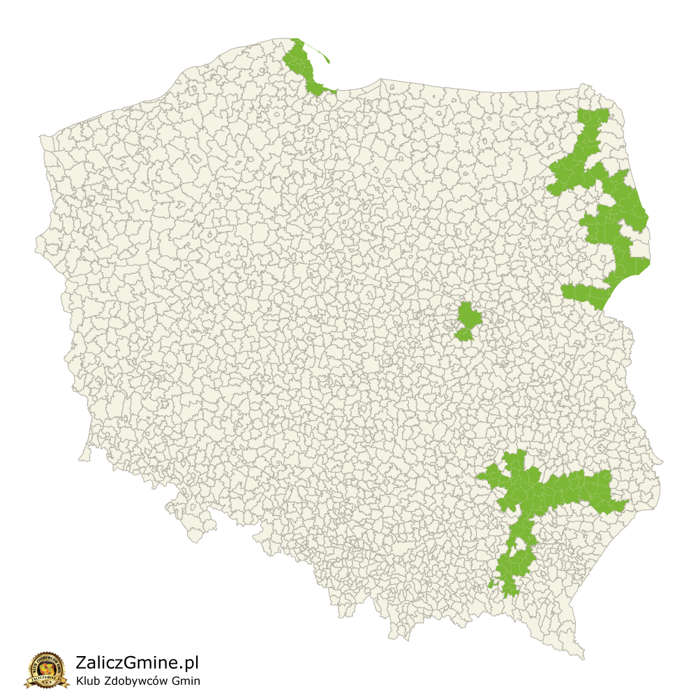 Mapa Zdobytych Gmin