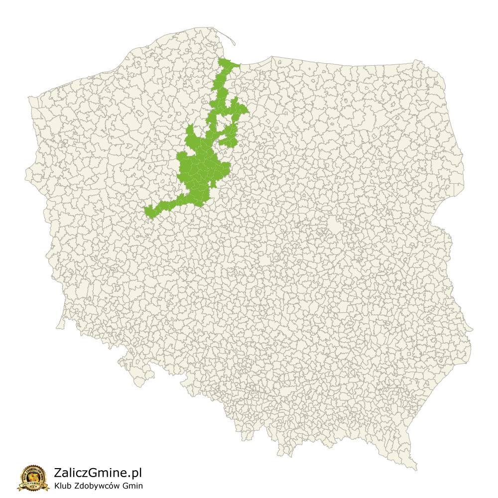 Mapa Zdobytych Gmin