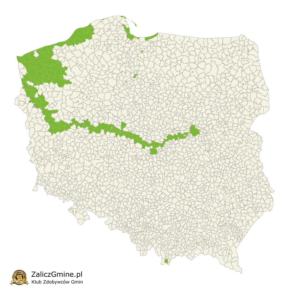 Mapa Zdobytych Gmin