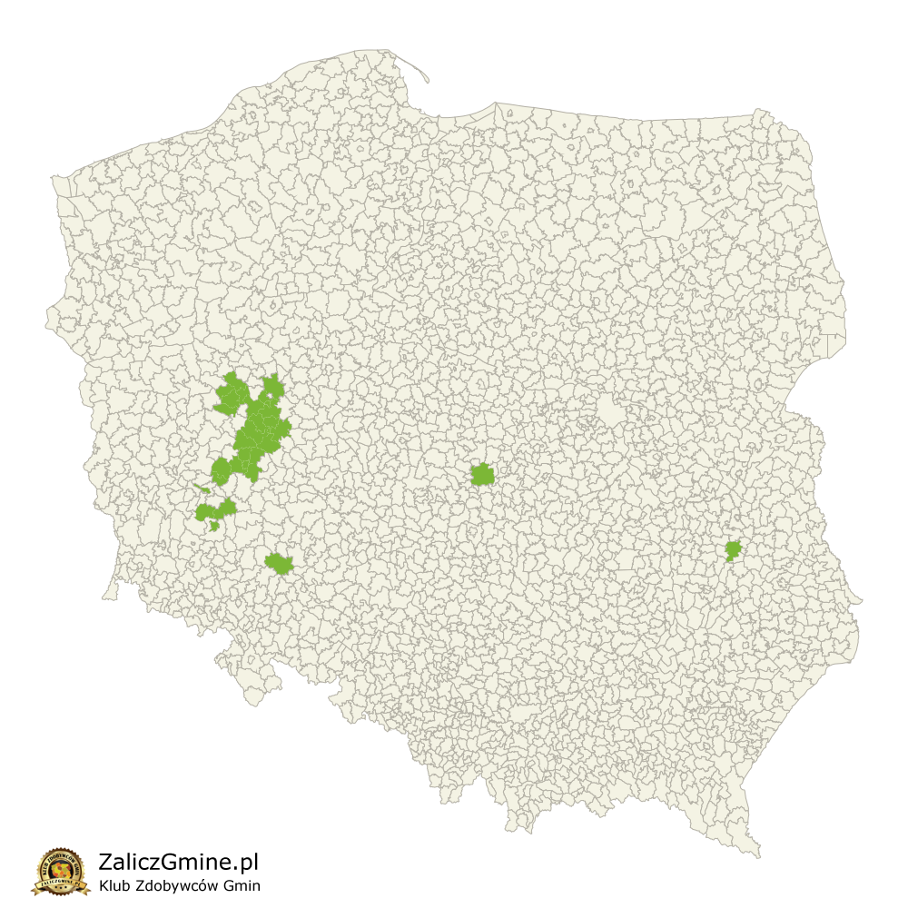Mapa Zdobytych Gmin