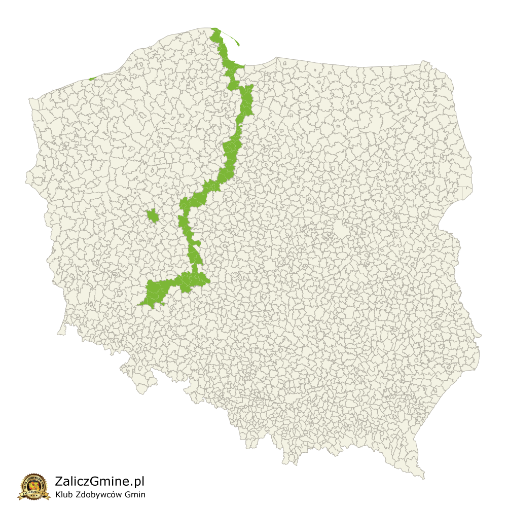 Mapa Zdobytych Gmin