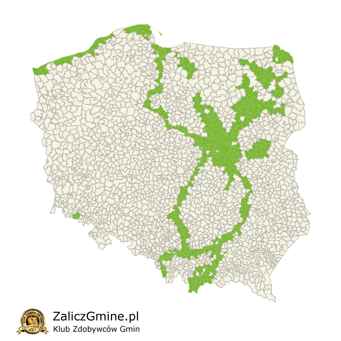 Mapa Zdobytych Gmin